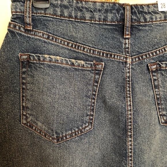 𝅺DENIM Blue Micro MINI Skirt WILLIAM RAST Raw Edge Cotton BUY NOW PRICE - Picture 6 of 7